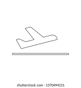 Airplane Departure icon. Element of Airport for mobile concept and web apps icon. Outline, thin line icon for website design and development, app development