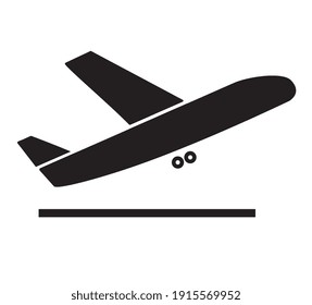 Airplane departure icon, Travel and holiday symbols