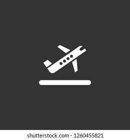 airplane departure icon vector. airplane departure sign on black background. airplane departure icon for web and app