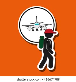 airplane design, flat illustration