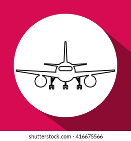 airplane design, flat illustration