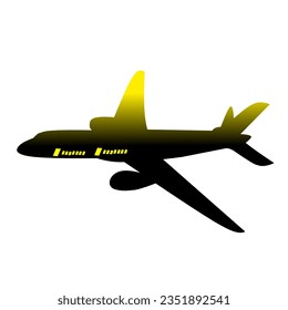Airplane design illustration on white background