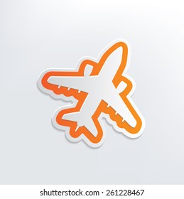 Airplane design on white background,clean vector