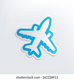 Airplane design on white background,clean vector
