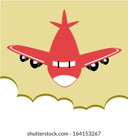 airplane design over beige  background vector illustration 
