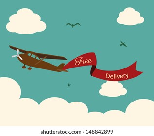 airplane design over sky background vector illustration 