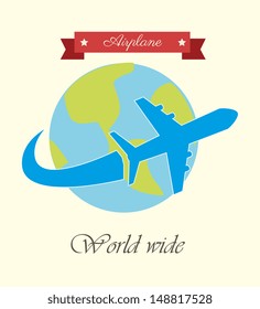 airplane design over white background vector illustration 