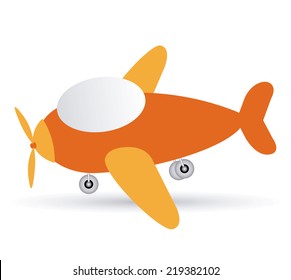 Airplane design over white background, vector illustration
