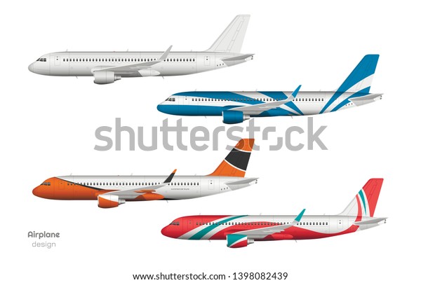 Download Airplane Design Side View Plane Aircraft Stock Vector Royalty Free 1398082439