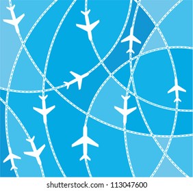 Airplane destination routes