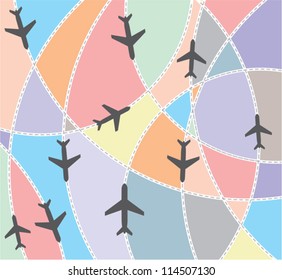 Airplane destination routes