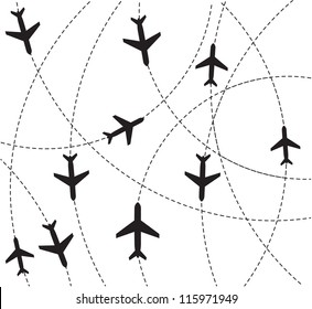 Airplane destination routes