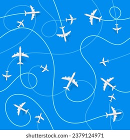 Vector de destinos de avión sin problemas 
