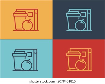 Airplane Dine Logo Template, Simple Flat Icon Of travel,airplane,dining