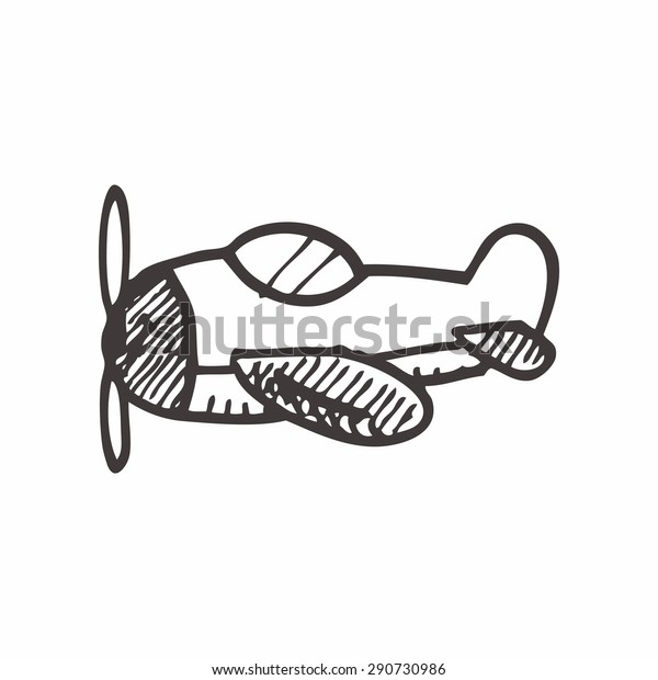 Airplane Doodle Drawing Stock Vector (Royalty Free) 290730986
