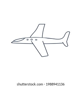 Airplane Doodle, a hand drawn vector doodle illustration of an airplane.