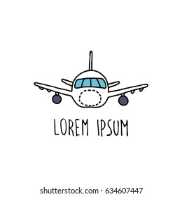 airplane doodle icon