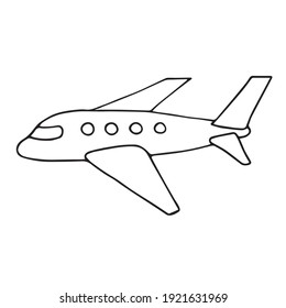 Airplane Doodle Icon Hand Drawn Vector Stock Vector (Royalty Free ...