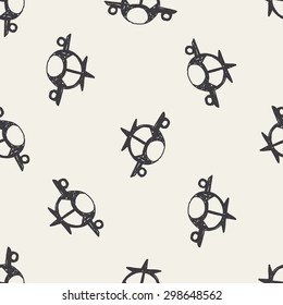 airplane doodle seamless pattern background