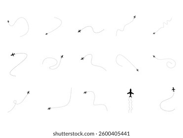 Airplane Dotted Line Wave Element