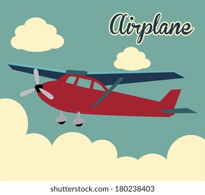 airplane draw design over pink background vector illustration