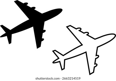 Flugzeug Drawing Heart Shape Flight Path Vector