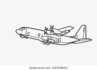 airplane of drawing ink for graphic. transportation of ink sketch drawing. transportation of ink drawing for design