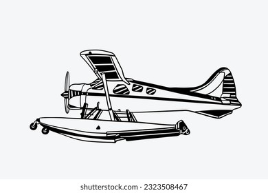 airplane of drawing ink for graphic. transportation of ink sketch drawing. transportation of ink drawing for design