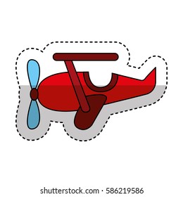airplane drawing isolated icon