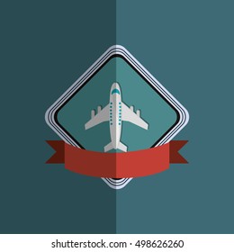 airplane emblem with banner image