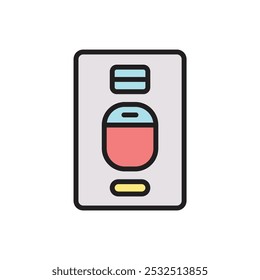 Airplane Emergency Icon Vector Illustration