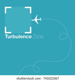 Airplane Entering The Turbulence Zone