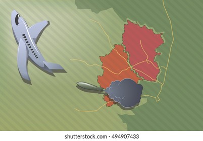 Airplane escapes from the rocket ukraine