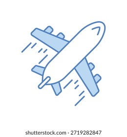 Icono de evacuación de avión Vector ilustración de stock