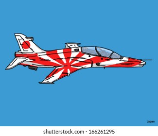 airplane fighter jet japan flag japanese colors