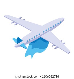Airplane firefighter icon. Isometric of airplane firefighter vector icon for web design isolated on white background