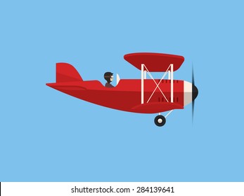 Airplane, flat design