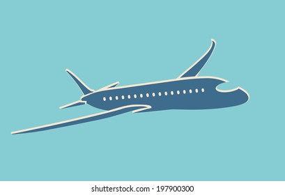 AIRPLANE flat design  illustration vector