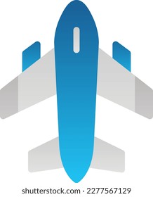 Airplane Flat Gradient Vector Icon Design