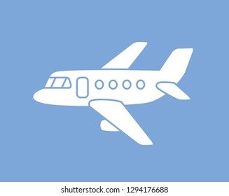 Airplane flat icon