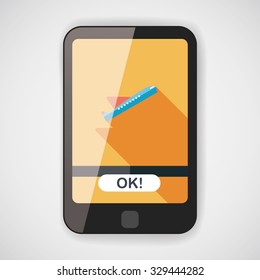 airplane flat icon with long shadow