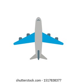 Airplane flat icon. Airplane Flat vector cartoon icon. Objects isolated on white background