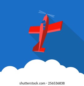 Airplane flat illustration 