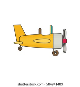 Airplane flat vector
