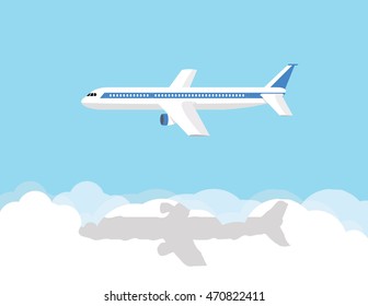 airplane flat vector illustration