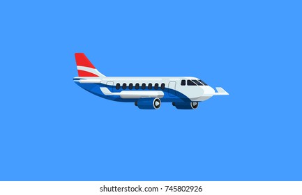 airplane flat vector illustration