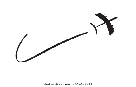 Airplane flight airport plane fliy wing line element design drawing black color object icon logo travel trip tourism tourist vacation trip holiday freedom aeroplane beach adventure travel enjoyment 