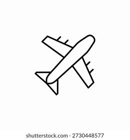 airplane flight icon sign vector