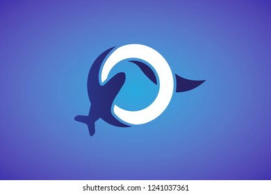 Airplane flight logo