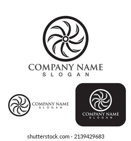 Airplane flight logo  icon Template vector illustration design